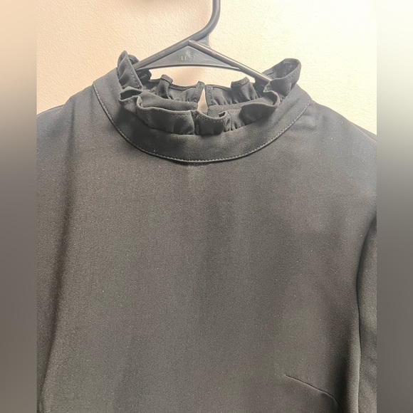 CODE X MODE Women’s Black Long Sleeve Ruffle Crop Top - Size XS - Picture 4 of 10